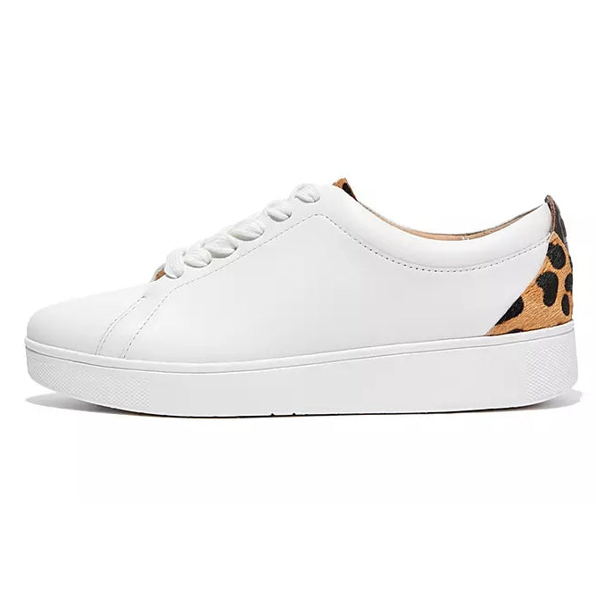FitFlop Rally Leopard-Back Leather Trainers FK5-A08 main