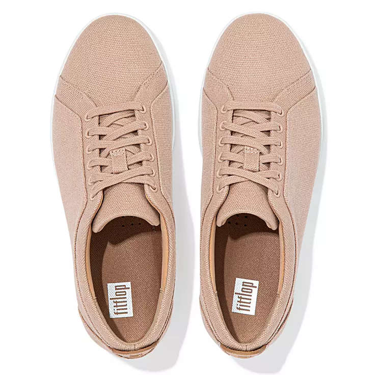 Fitflop Canvas Rally Trainers Beige BF8-137 top