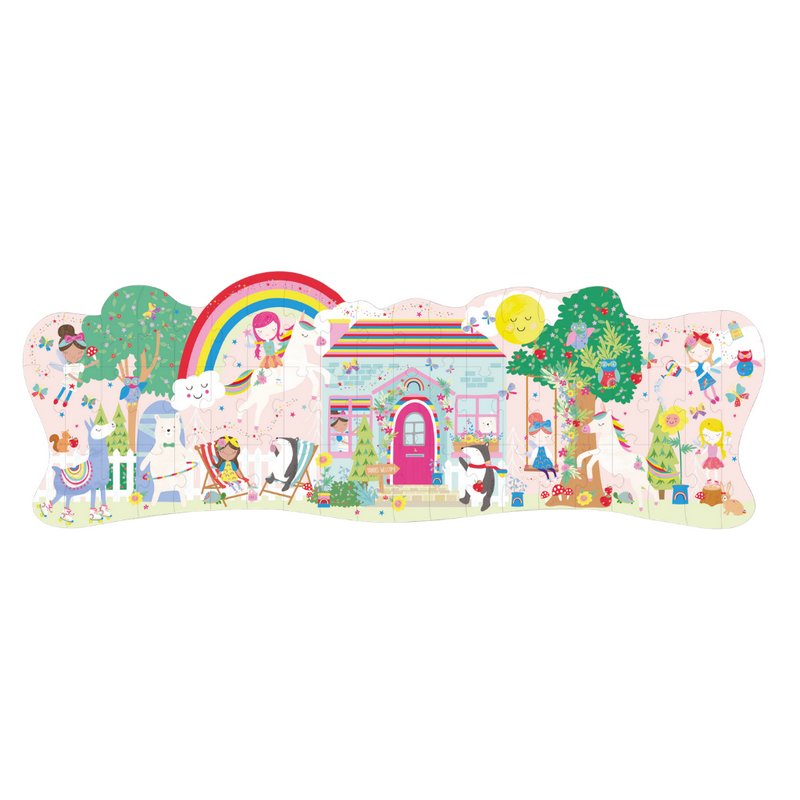 Floss & Rock Giant Floor Puzzle Rainbow Fairy 43P6368 assembled