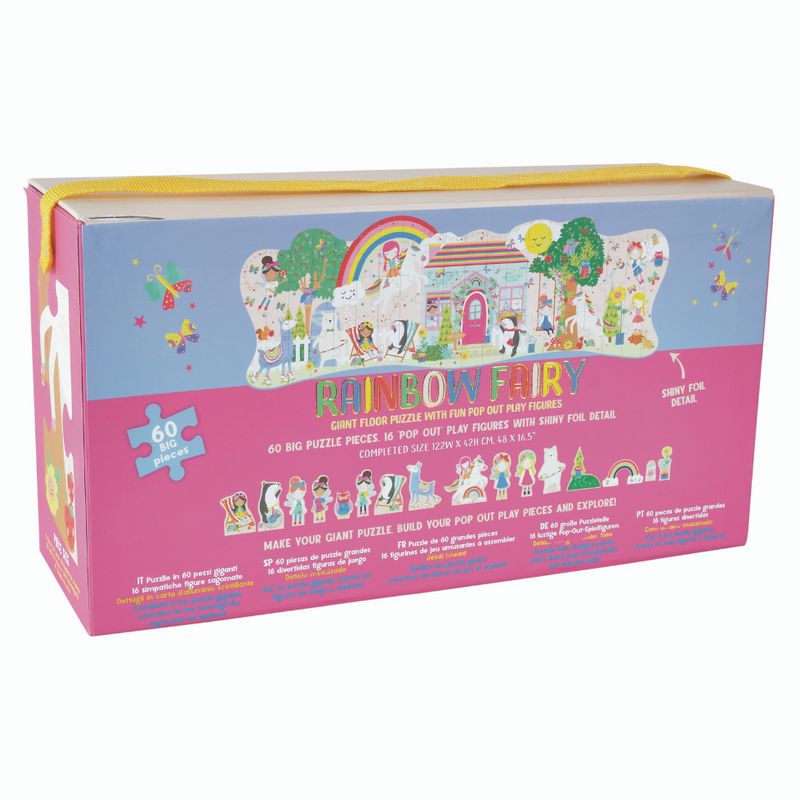 Floss & Rock Giant Floor Puzzle Rainbow Fairy 43P6368 box back
