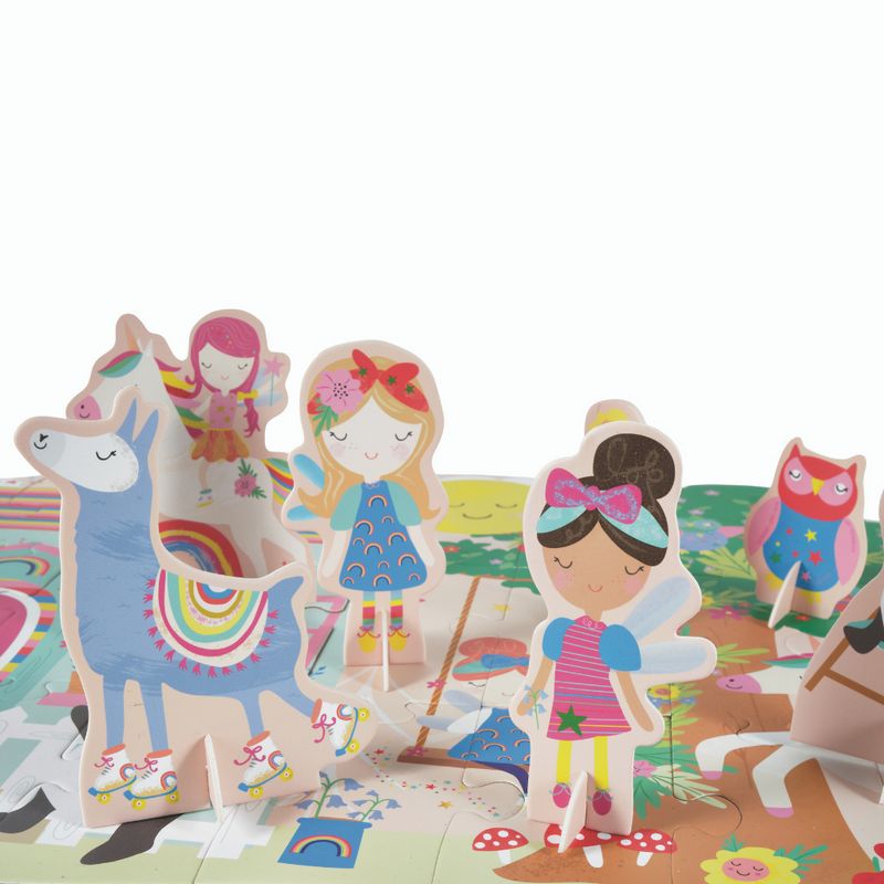 Floss & Rock Giant Floor Puzzle Rainbow Fairy 43P6368 pop-out characters