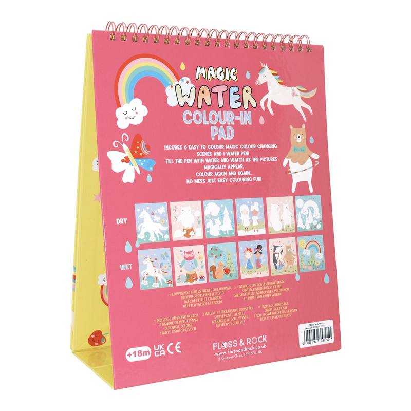 Floss & Rock Magic Water Colour-in Pad Unicorn 43P6391 back