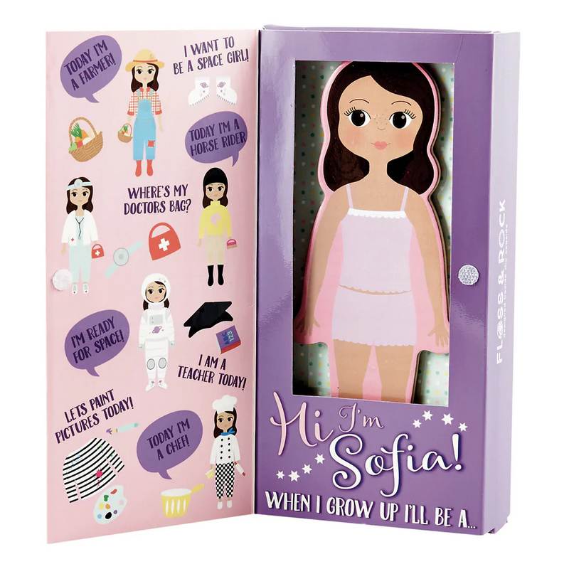 Floss & Rock Wooden Magnetic Dress Up Doll Sofia 36P2685 main