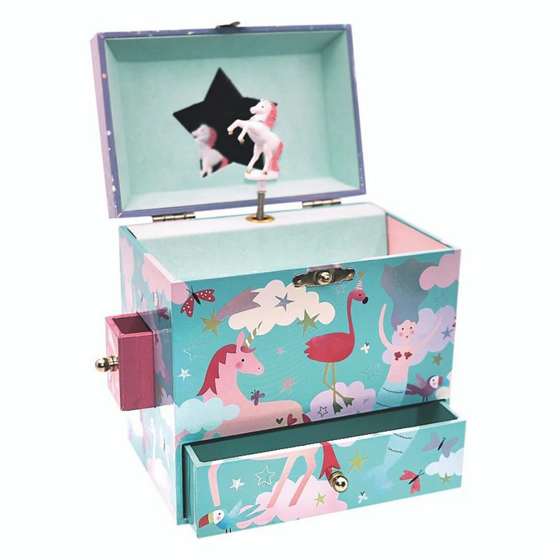 Floss and Rock Large Musical Jewellery Box Fantasy 43P6386 open