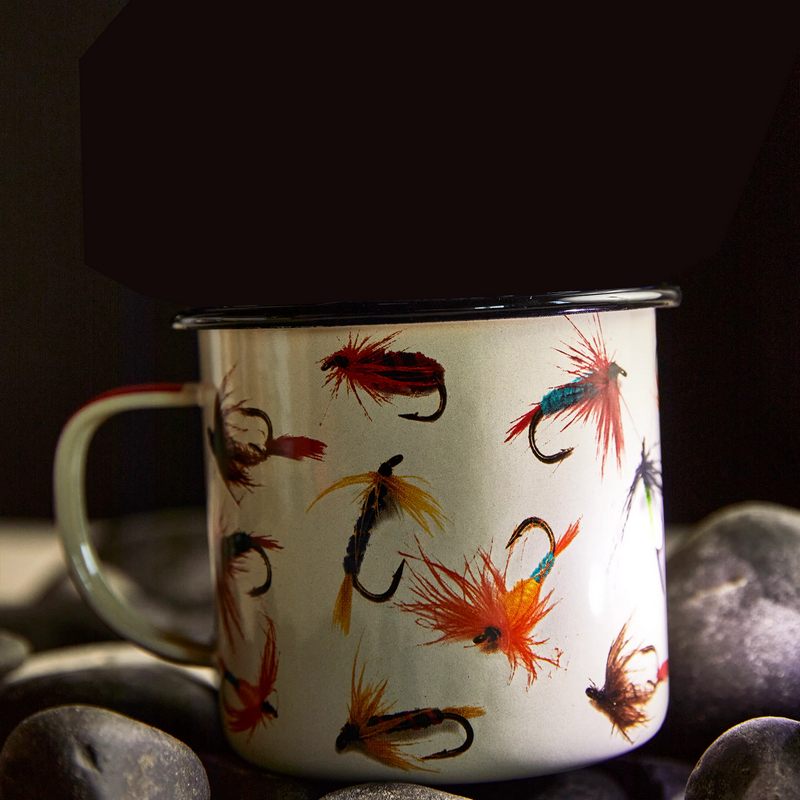 Fly Fishing Enamel Mug HLS015 lifestyle