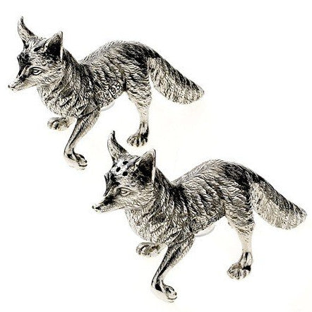 Pewter Fox Salt and Pepper Set