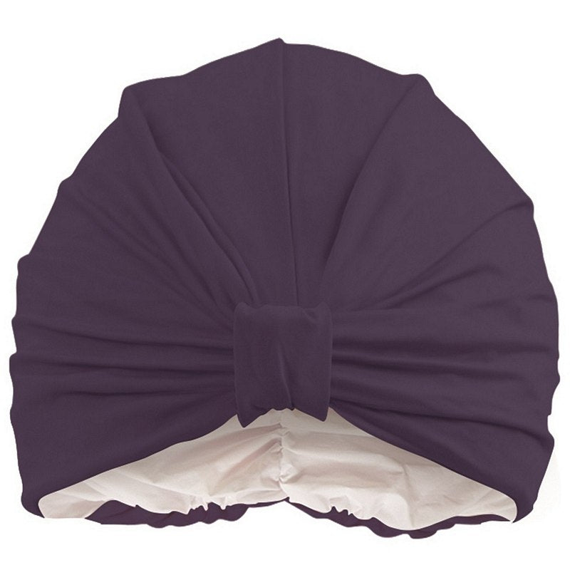 Full Circle Beauty Plain Navy Turban Style Shower Cap front