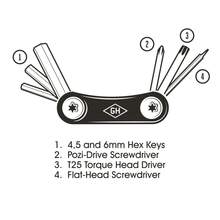 Gentleman's Hardware Titanium Pocket Bicycle Multi-Tool diagram