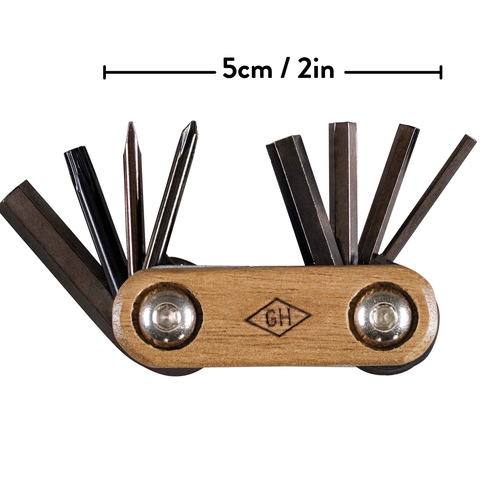 Gentleman's Hardware Titanium Pocket Bicycle Multi-Tool open