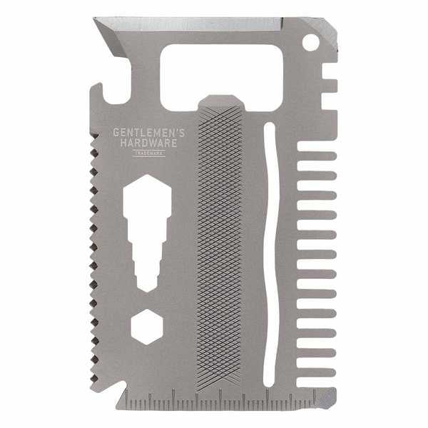 Gentleman's Hardware Credit Card Multi-tool Titanium Finish GEN267