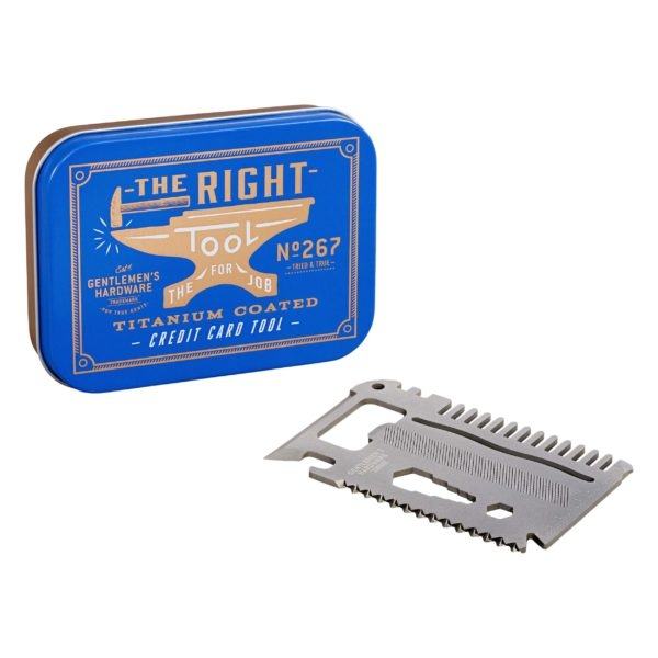 Gentleman's Hardware Credit Card Multi-tool Titanium Finish GEN267 with tin