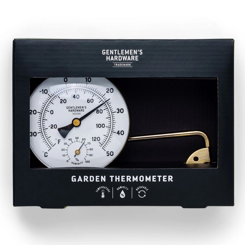 Gentlemen's Hardware Metal Garden Thermometer GEN656 in box front