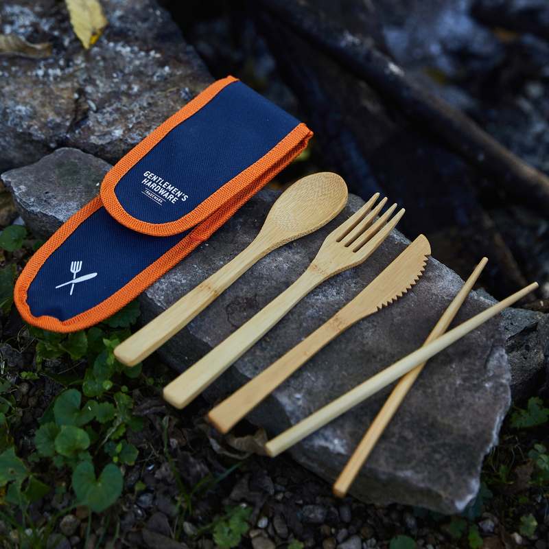 Gentlemen's Hardware Travel Bamboo Cutlery Set GEN639 lifestyle