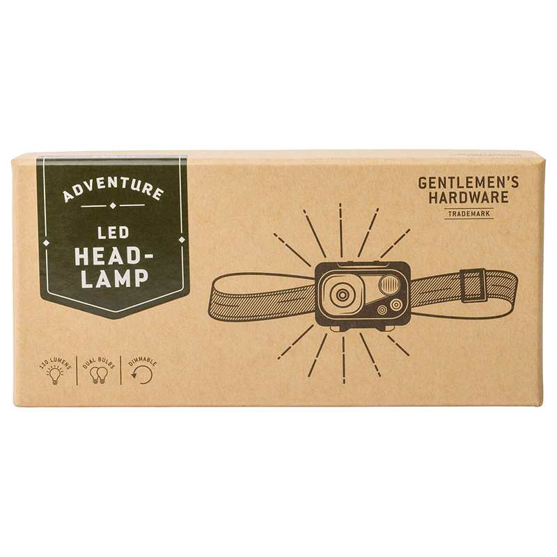 Gentlemen's Hardware Waterproof LED Head Torch GEN634 box front
