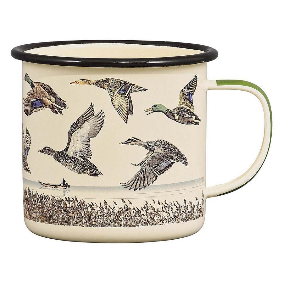 Gentlemen's Hardware Great Outdoors Lake & Ducks Enamel Mug front