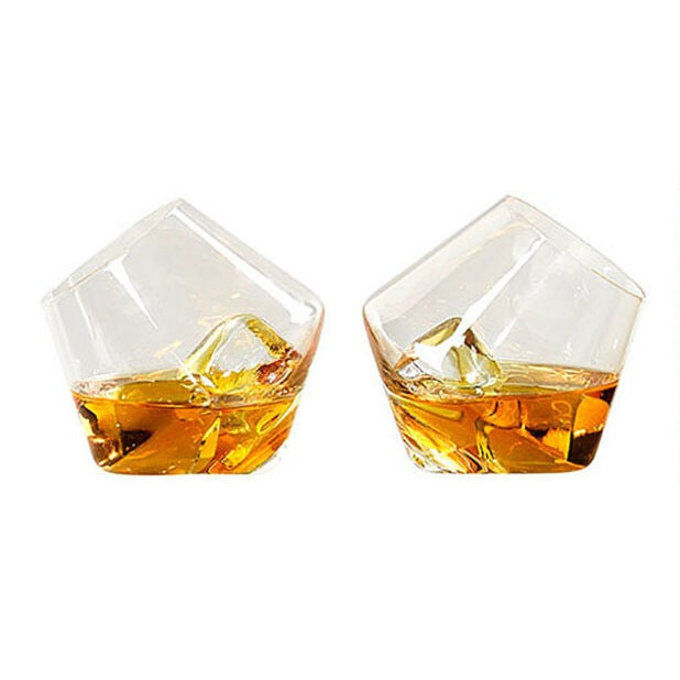 Gentlemens Hardware Rock And Roll Whisky Glasses GEN144 side by side