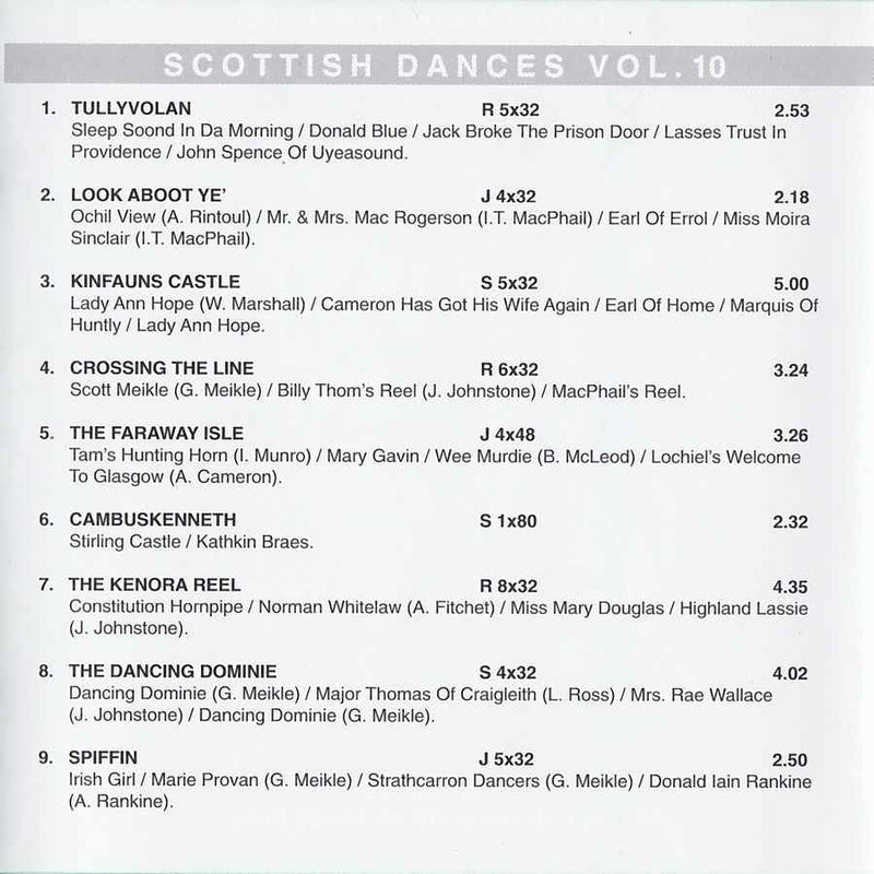 George Meikle & The Lothian Dance Band Scottish Dances Vol 10 CD track details 1