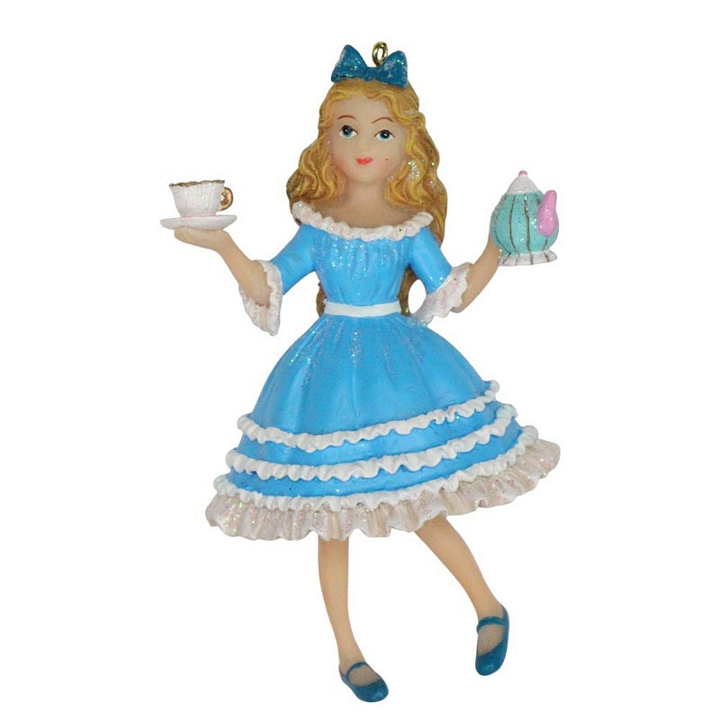 Gisela Graham Alice In Wonderland Resin Decoration 11845 front