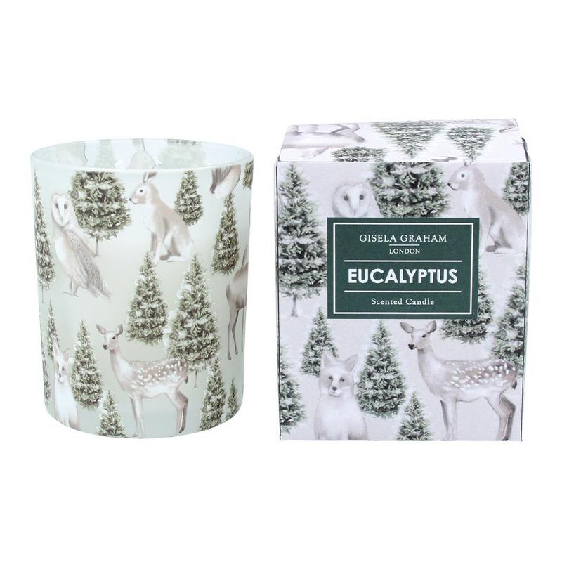 Gisela Graham Alpine Animals Boxed Candle Eucalyptus Small 51338 main