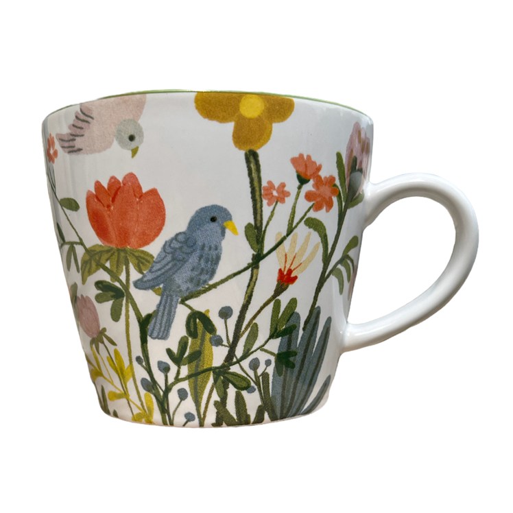 Gisela Graham Birds White Ceramic Mug 33019 main