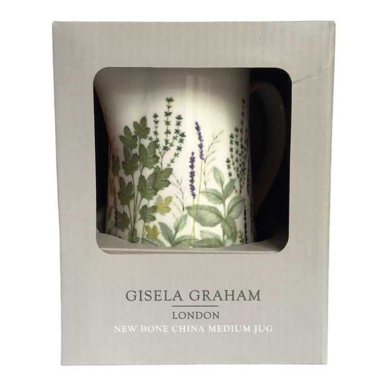 Gisela Graham Ceramic Jug Herbs Medium boxed