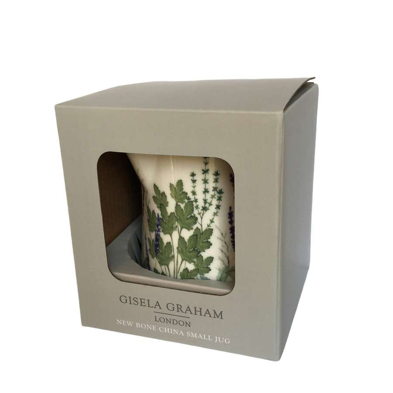Gisela Graham Ceramic Jug Herbs Small boxed