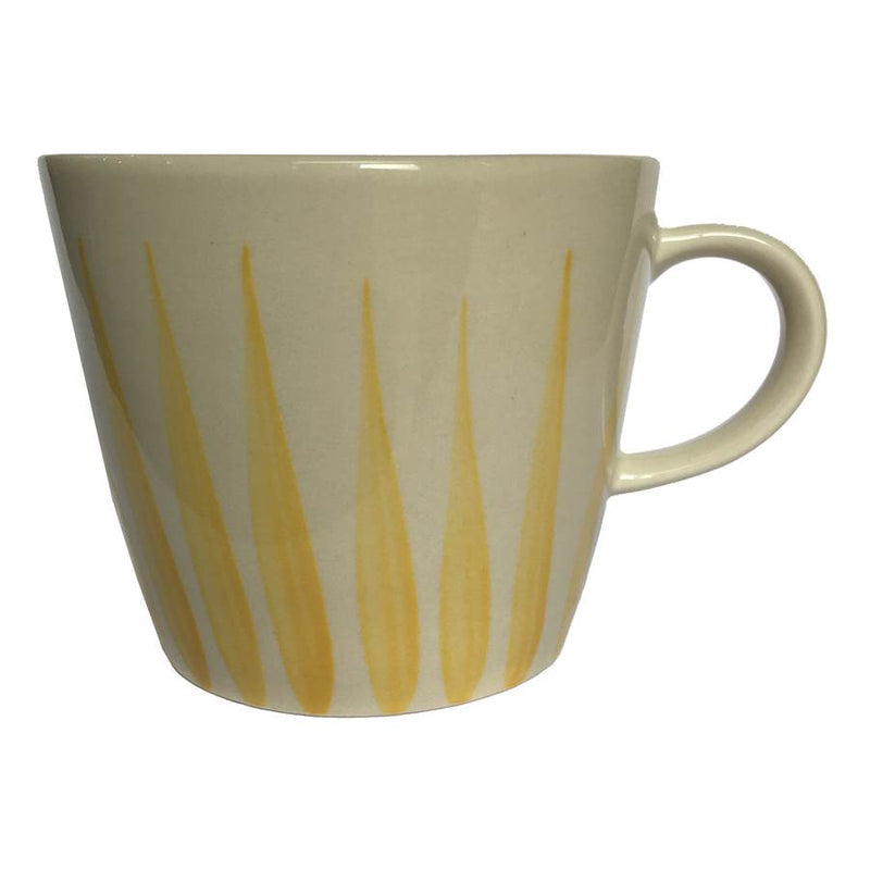 Gisela Graham Ceramic Mug Mustard Flame front