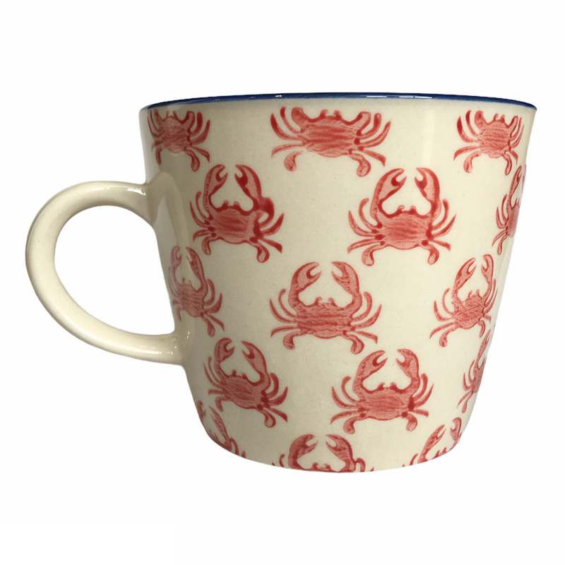 Gisela Graham Ceramic Mug Pink Crab 31761 back