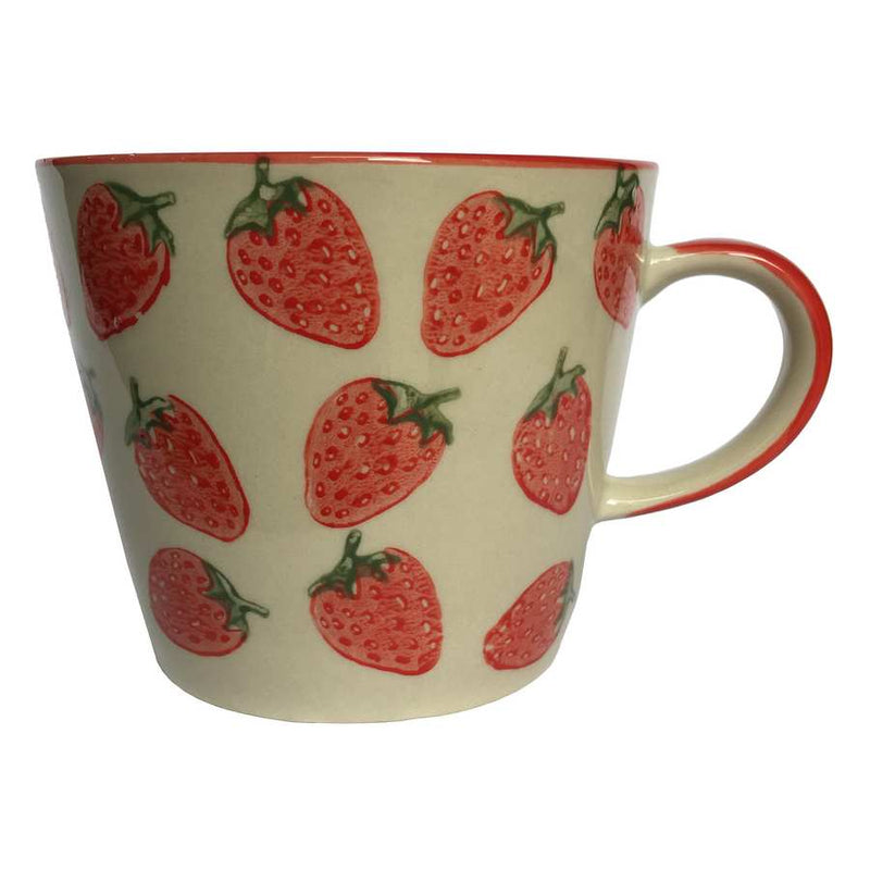 Gisela Graham Ceramic Mug Strawberries front