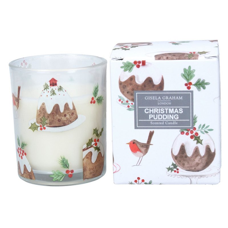 Christmas Pudding Boxed Candle Small