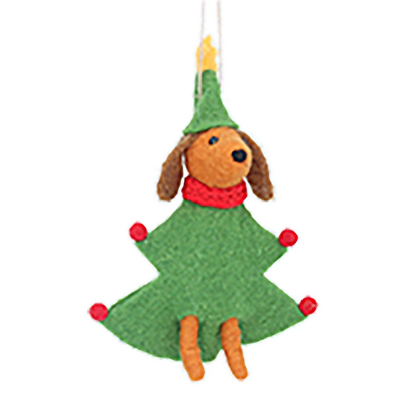 Gisela Graham Christmas Tree Puppy Decoration 14230 front