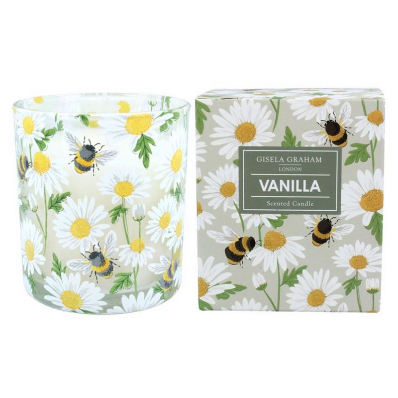 Gisela Graham Daisy & Bumblebee Vanilla Scented Candle Large 51186 main