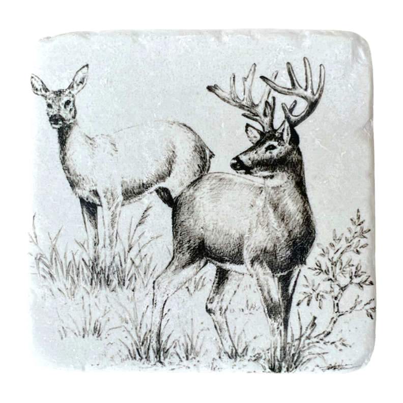 Gisela Graham Deer Stag Resin Coaster 32329 main