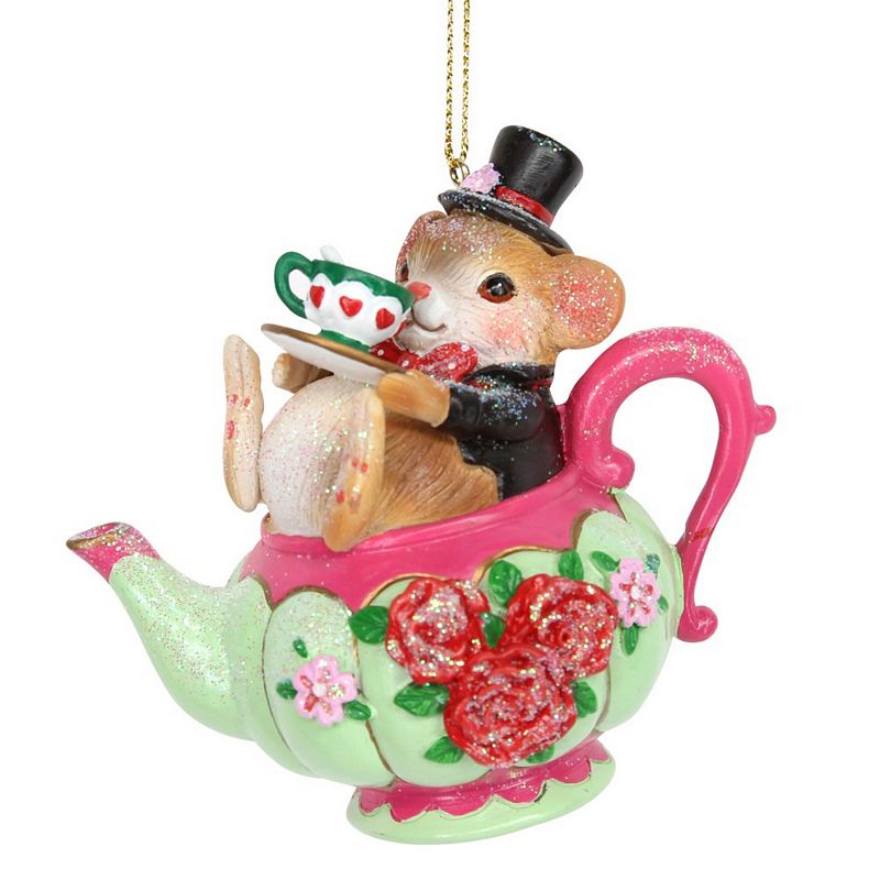 Gisela Graham Doormouse In Teapot Decoration 12509 main