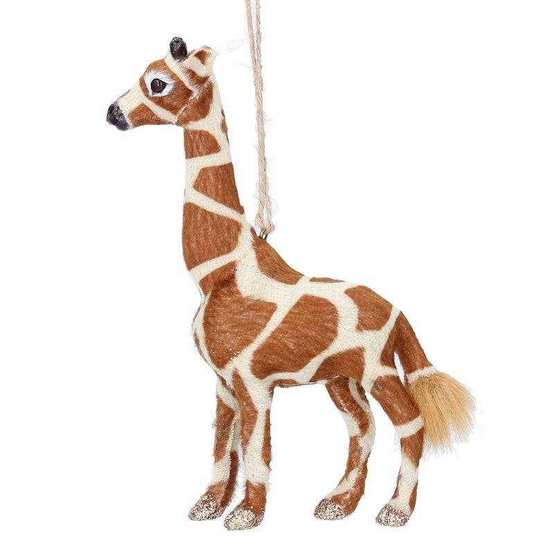 Gisela Graham Faux Fur Giraffe Christmas Tree Decoration 16088