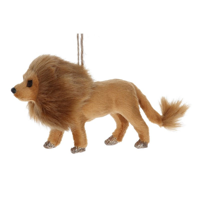 Gisela Graham Faux Fur Lion Christmas Tree Decoration 16085