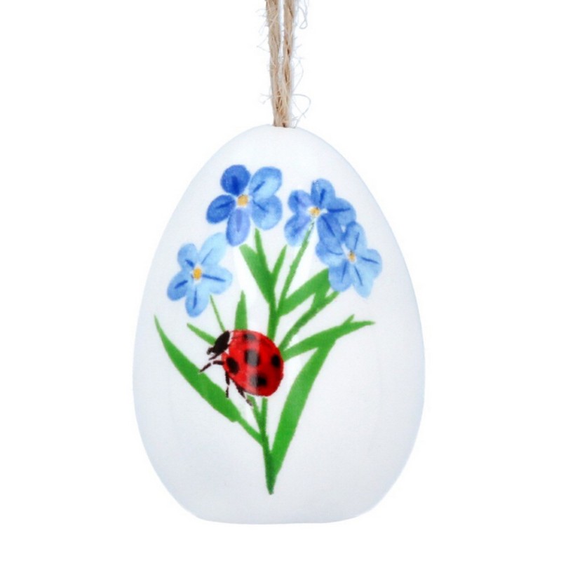 Gisela Graham Forget-Me-Not & Ladybird Egg Hanging Decoration