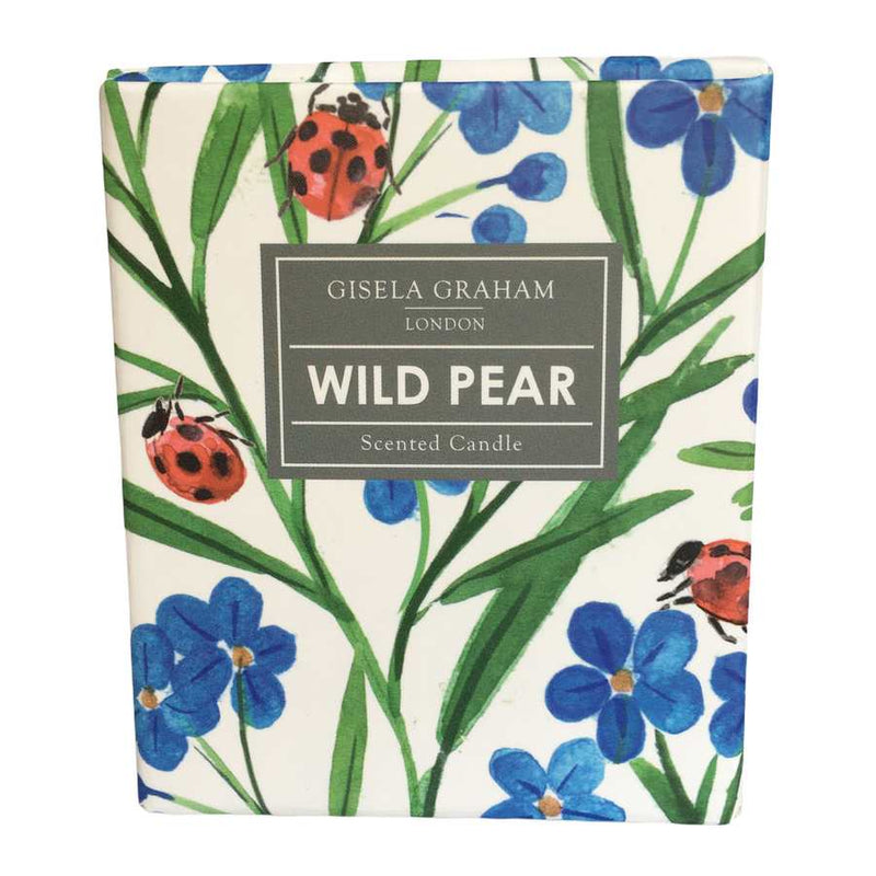 Gisela Graham Forget-Me-Not & Ladybird Wild Pear Scented Candle boxed