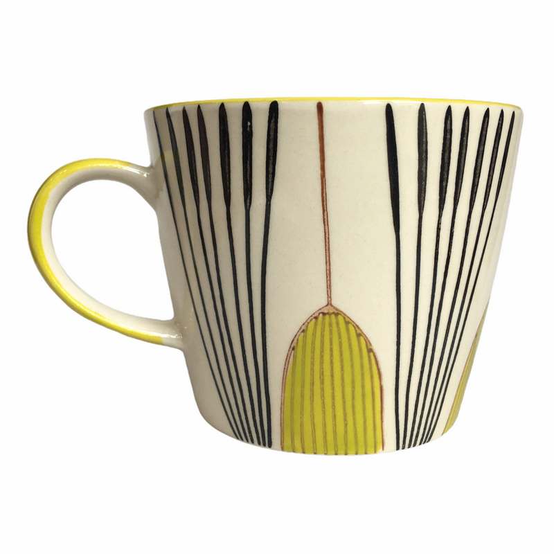 Gisela Graham Lime Tulip Ceramic Mug back