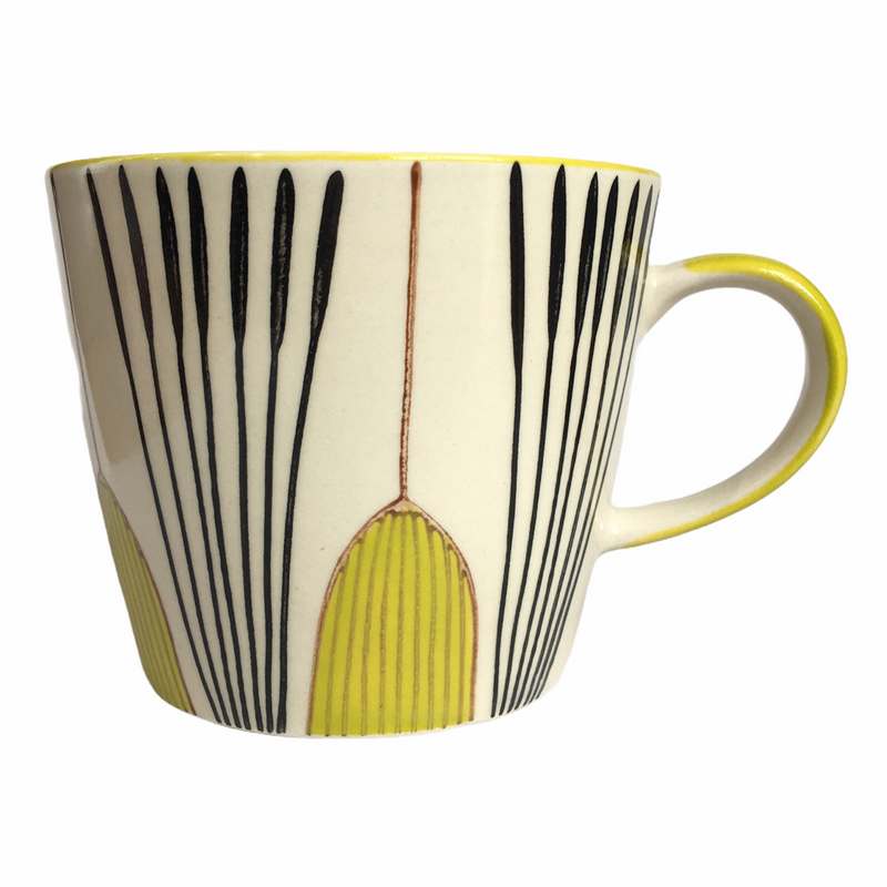 Gisela Graham Lime Tulip Ceramic Mug front