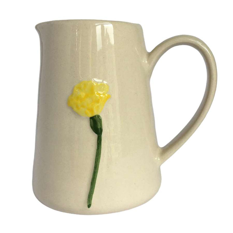 Gisela Graham Daffodil Mini Ceramic Jug front