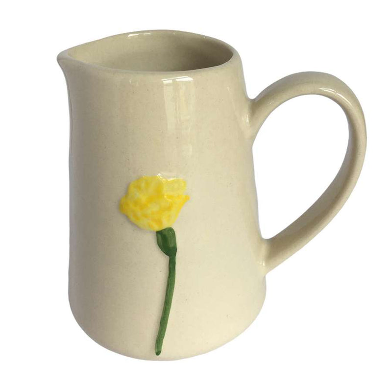 Gisela Graham Daffodil Mini Ceramic Jug tipped