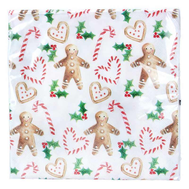 Gisela Graham Paper Napkins Gingerbread Man 37520 main