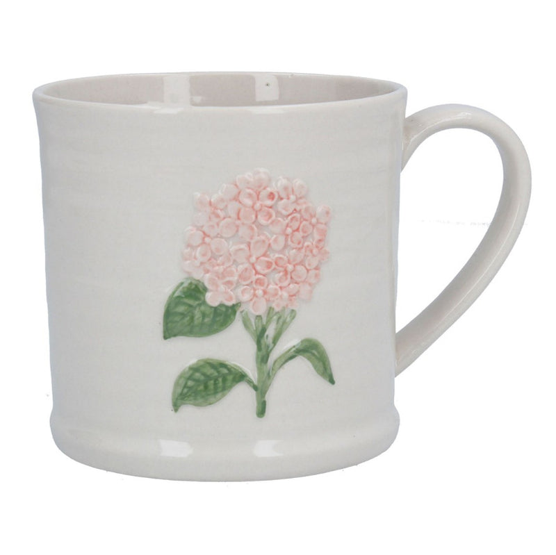 Gisela Graham Pink Hydrangea Stoneware Mug 20678 front