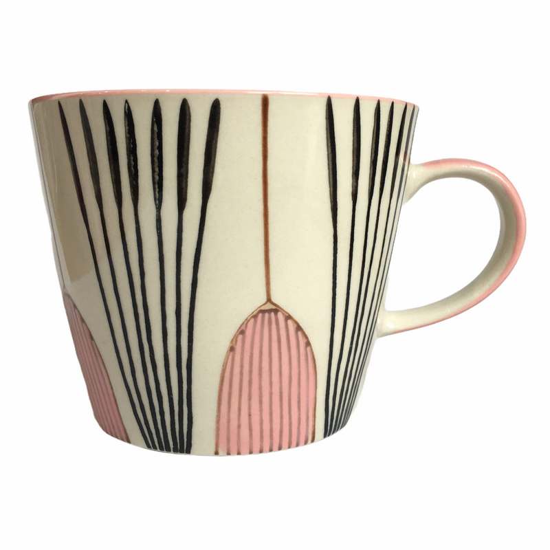 Gisela Graham Pink Tulip Ceramic Mug front