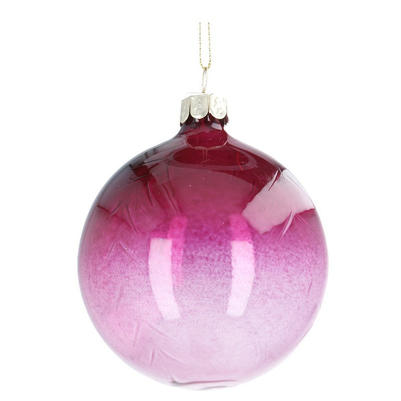Gisela Graham Two Toned Pink Glass Bauble 00145 main