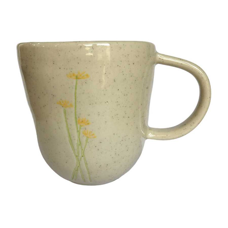 Gisela Graham Yellow Daisy Artisan Ceramic Mug front