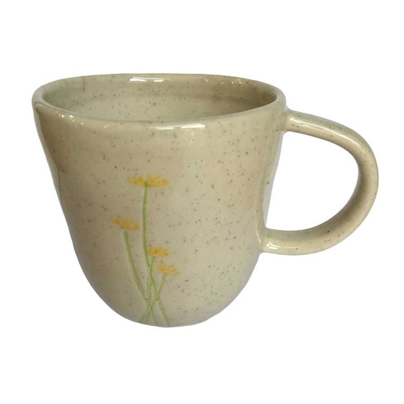 Gisela Graham Yellow Daisy Artisan Ceramic Mug tipped