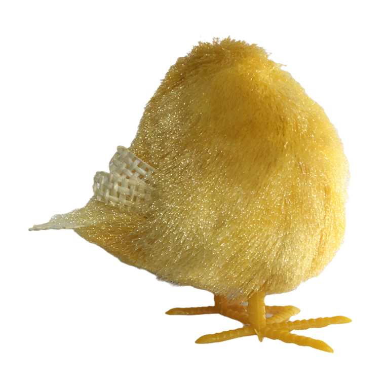 Gisela Graham Yellow Glittered Bristle Chick back