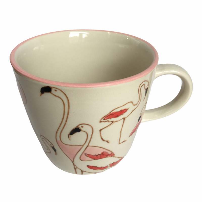 Gisela Grahm Ceramic Mug Pink Flamingo 30777 tipped